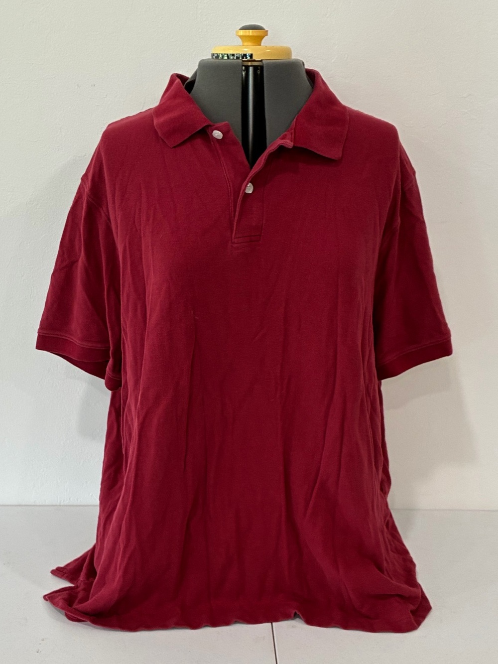 Harbor Bay Men's 3XL Red Polo Shirt 100% Cotton Big & Tall Short Sleeve